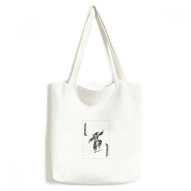 Imagem de Black Coringa Baralho Padrão Sacola Lona Bolsa de Compras Casual Bolsa