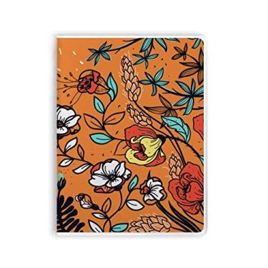 Imagem de Caderno de arte moderna laranja Lily Camélia Capa de goma Diário Capa macia Diário