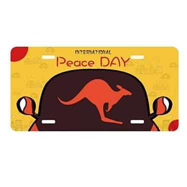 Imagem de DIYthinker Etiqueta de placa de carro com emblema de Canguru sabor Austrália Decoração de carro Dia da Paz