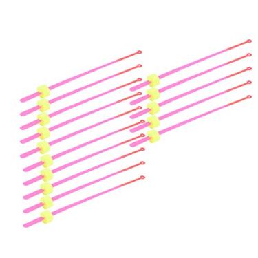 Imagem de Labuduo Ponta de vara de pesca, parte frontal de vara de pesca com gelo vermelho rosa, 15 peças flexíveis e leves ABS pesca marítima para amantes de pesca, pesca no lago (18 cm)