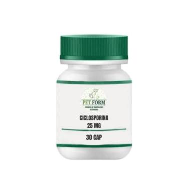 Imagem de Ciclosporina 25 Mg Pote 30 Cápsulas - Uso Veterinário