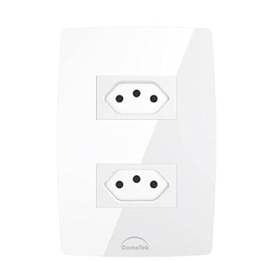 Imagem de Tomada Dupla 10a Diamond Branco Dometek