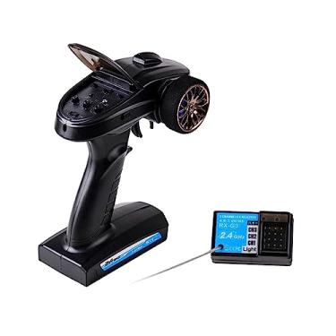 Imagem de Colaxi de transmissor e receptor RC, 2.4 Distância de controle remoto 150M 3 canais Receptor de transmissor de sistema de rádio para esteira,