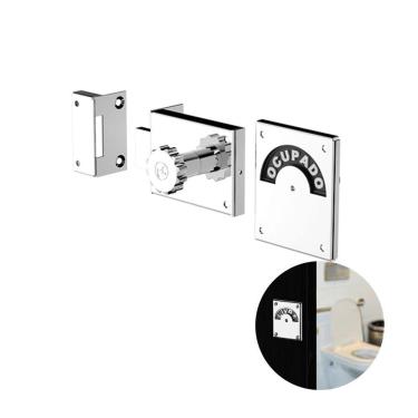 Imagem de Fechadura Livre Ocupado Para Banheiros Cromada