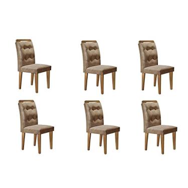 Imagem de Conjunto 6 Cadeiras Valentina Rufato Animalle Chocolate/Imbuia