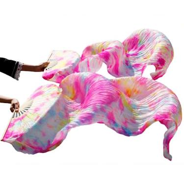 Imagem de SALFEE 1 par de véus para dança do ventre de 180 x 90 cm tamanho clássico bambu véu para dançarina adereços de pré-apresentação