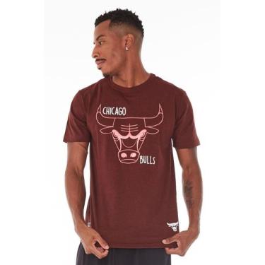 Imagem de Camiseta Nba Especial Chicago Bulls Vinho Mescla