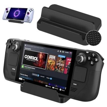 Imagem de Base Suporte De Mesa Dock Para Steam Deck Nintendo Switch Wii U Celular Preto