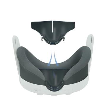 Imagem de NUHFUFA 1 PC VR Headset Soft Nose Pad Fits for Quest 3, Anti-Leakage Light Protective Nose Guard Silicone Blackout Cover Cushion VR Accessories