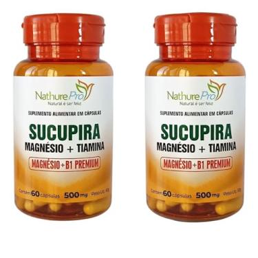 Imagem de Kit 2 Sucupira Magnésio + Tiamina (Magnésio + B1 Premium) 60 Cápsulas 500mg