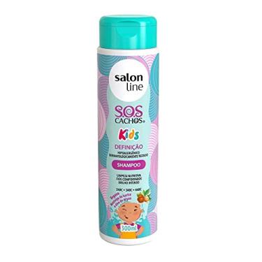 Imagem de Salon Line, Shampoo, SOS Cachos Kids, Nutrição em Ação, Vegano - Cabelos Ondulados, Cacheados, Crespos e Volumosos, 300 ml
