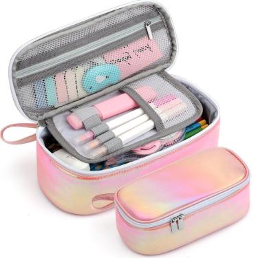 Imagem de Estojo de lápis Jcocylse portátil de grande capacidade para estudantes Pi