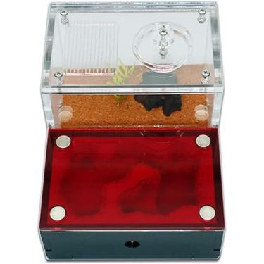 Imagem de Fazenda de formigas acrílicas Ninho de formiga Solo amarelo Casa de formiga Rainha Área de reprodução Formigueiro Castelo Caixa de insetos Formicarium para observar o habitat de formigas viv