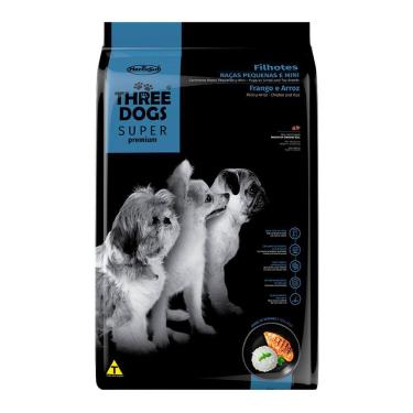 Imagem de Ração Cães Three Dogs Super Fihotes Raças Pequenas Mini Frango 1kg