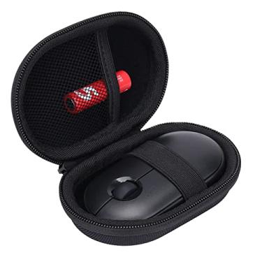 Imagem de Khanka Estojo rígido compatível com mouse Bluetooth sem fio Logitech Pebble M350 M355 i345, somente capa (preto)