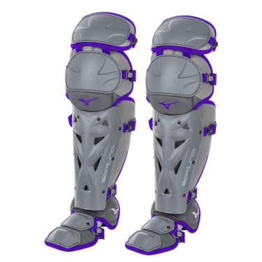 Imagem de Caneleiras femininas de softbol Mizuno Samurai Fastpitch, Grey/Purple, 15"