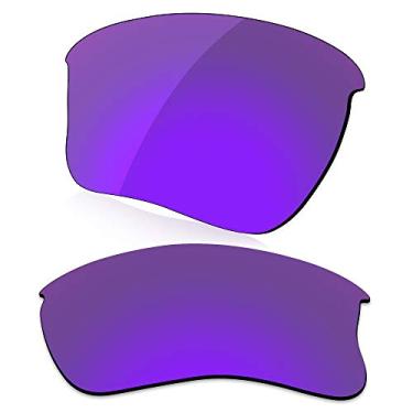 Imagem de LenzReborn Lente polarizada de substituição para óculos de sol Oakley Flak Jacket XLJ - Violeta uva - Espelhada polarizada