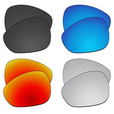 Imagem de EZReplace Lentes de reposição para óculos de sol Oakley Crosshair 1.0 (lentes polarizadas) - Serve para armação Oakley Crosshair 1.0 (preto carbono + azul gelo + vermelho fogo + prata metálica)