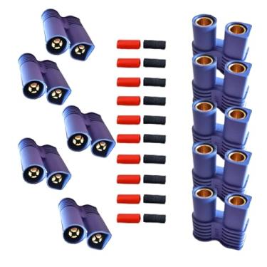 Imagem de JIANNIU Plugue conector EC5 soldável, adequado para plugue banana de 5 mmEC3 EC8, plugue de bateria de alimentação de 100 A, conector de bateria macho e fêmea, acessórios para quadricóptero de aeronav