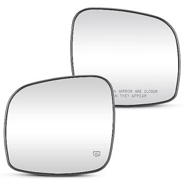 Imagem de Espelho esquerdo e direito com ajuste aquecido para Dodge Grand Caravan 2008-2020, para Chrysler Town & Country 2008-2016, para RAM C/V 2012-2015, para VW Routan 09-2014, substituição para 68026176AB ‎68026177AB