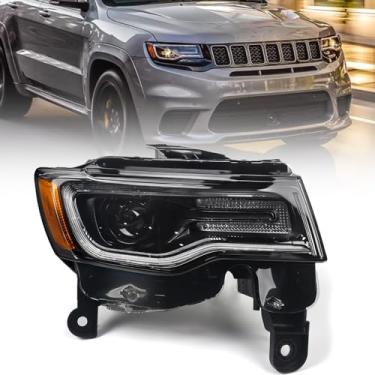 Imagem de Huray Conjunto de farol para Jeep Grand Cherokee 2017-2021 [apenas para tipo xenônio] [caixa preta] OE farol de substituição do lado do passageiro