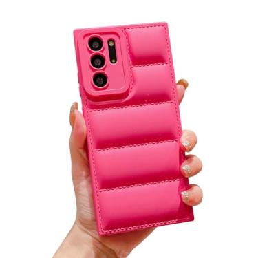 Imagem de Yueyoer Capa acolchoada para Samsung Galaxy Note 20 Ultra, capa protetora 3D, toque macio, moderno, confortável, para meninas e mulheres [alta proteção antiarranhões] (rosa choque)