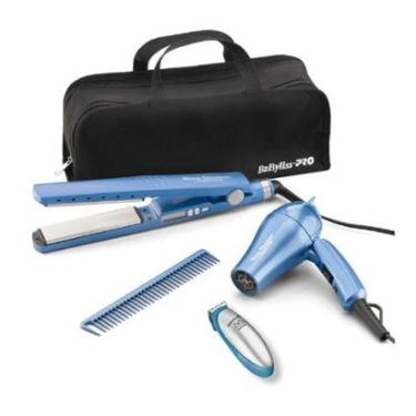 Imagem de Super Kit Nano Titanium Babyliss PRO Prancha Nano Titanium + Mini Secador + Cortador Palm***-Unissex