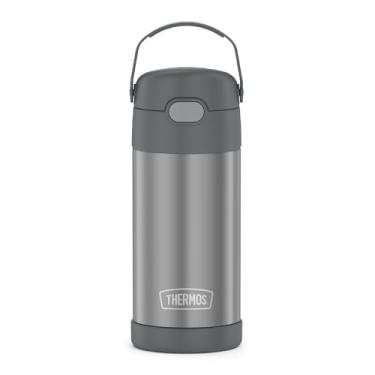 Imagem de Garrafa infantil Thermos Funtainer Carros, 354 ml, cinza