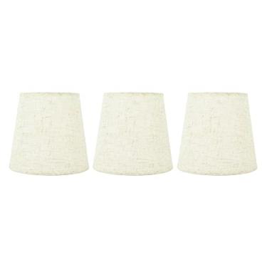 Imagem de Tons de Lustre de Barril, Conjunto de Três Abajures de Linho Feitos à Mão para Lustres, Luminárias de Mesa e Luzes de Chão, Luminárias de Mesa