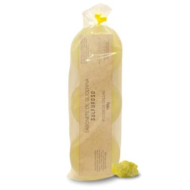 Imagem de Sabonete Enxofre e Glicerina - Sulfuroso - Kit 3 Un. Poços De Caldas