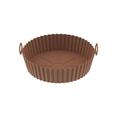 Imagem de Estink Silicone para fritadeira a ar, silicone reutilizável com resistência a altas temperaturas, BPA, material ecológico, reciclável, para acessórios de fritadeira de ar (BROWN)