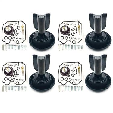 Imagem de Kit de reparo de carburador com válvula de corte de ar de diafragma de êmbolo para Yamaha TDM850 1992-1993 XTZ750 1989-1997 TDM 850 XTZ 750 (4 conjuntos)