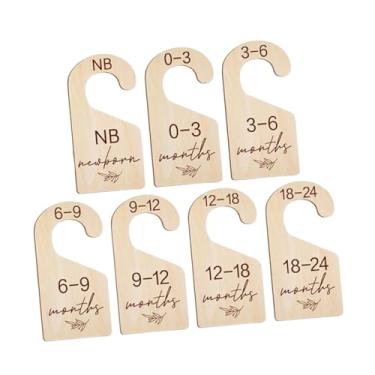 Imagem de harayaa 7 pçs pendurado divisores de roupas do bebê divisores de armário adorável recém-nascido divisores de armário para o bebê organizando guarda-roupa das