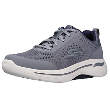 Imagem de Skechers Tênis masculino Gowalk Arch Fit Idyllic, Cinza/azul-marinho, 11 X-Wide