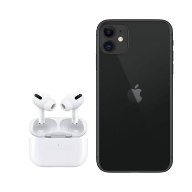 Imagem de Apple Iphone 11 Preto 4G 128Gb Camera 12Mp Vitrine + Fone I13