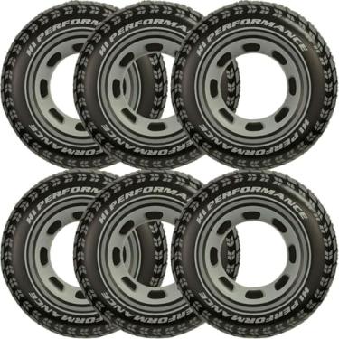 Imagem de Intex Tubos de pneu gigantes infláveis de 91 cm para piscina/lago/oceano (pacote com 6)