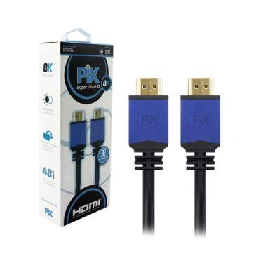 Imagem de Cabo Hdmi 1,5 Metros 8k 120hz 3d Ultrahd 7680x4320 Dinâmico - PIX