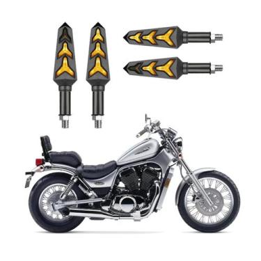 Imagem de KIT 4 Seta Sequencial Pisca de Led Universal Modelo P09S Estrela Moto 