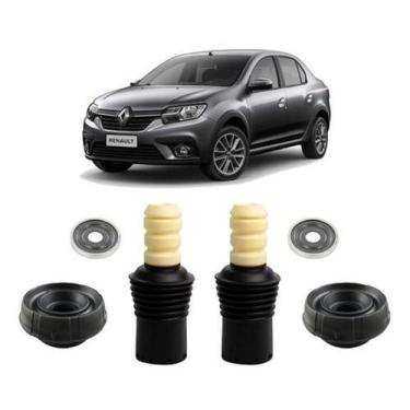 Imagem de Par Kit Coxim Amortecedor Dianteiro Logan 2015 2016 2017 18 - Qualykit