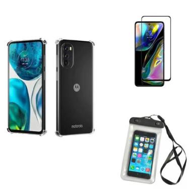 Imagem de Kit Capa a Prova D'água Motorola Moto G82 + Capa + Película De Vidro 3