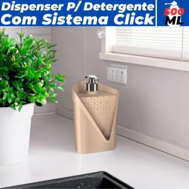 Imagem de Dispenser Organizador De Pia Porta Detergente Esponja Click 500ml - Uz