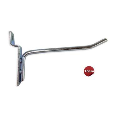 Imagem de 100 Ganchos Para Expositor Painel Canaletado De 05,10,15 e 20cm Zincad