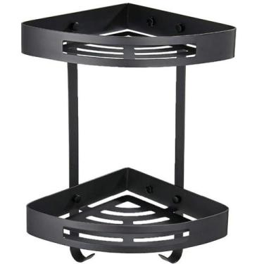 Imagem de Suporte De Canto Box Banheiro 2 Prateleiras Porta Shampoo Condicionado