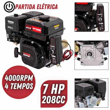 Imagem de Motor Estacionário Kawashima GE700BE 7cv 208cc 4T À Gasolina C/ Partid