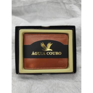 Imagem de Carteira em Couro Legitimo Basica Marrom - Aguia Couro