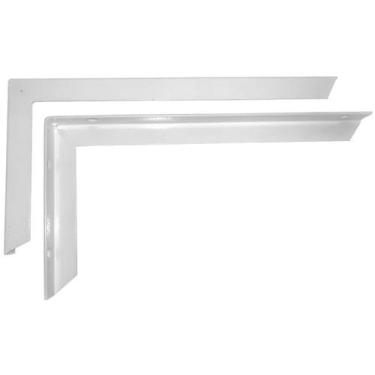 Imagem de Kit 6 Suporte Mão Francesa Reforçada Prateleira Bancada Pia 40Cm Branc