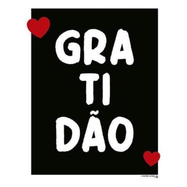 Imagem de Kit 5 Placas Gratidão Coração Vertical 36X46 - Sinalizo