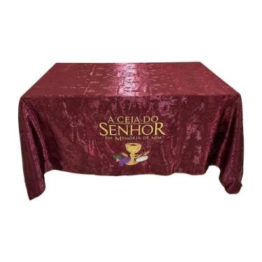 Imagem de Toalha Brilhante para Mesa de Ceia / 1,5 Metro - Vinho - O Cantinho da
