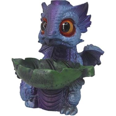 Imagem de Incensário decoracao  Cone Cascata Dragão Da Sorte - plat1, lilas