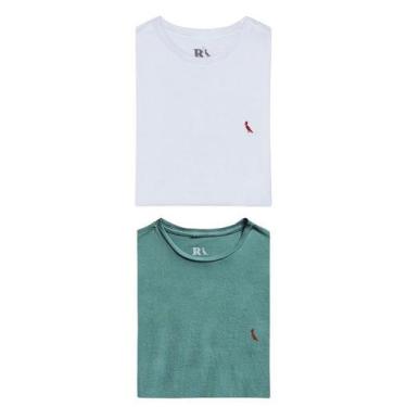 Imagem de Kit 2 Camisetas Brasa Verde E Branca Pica Pau Bordado Reserva, GGG, Ve